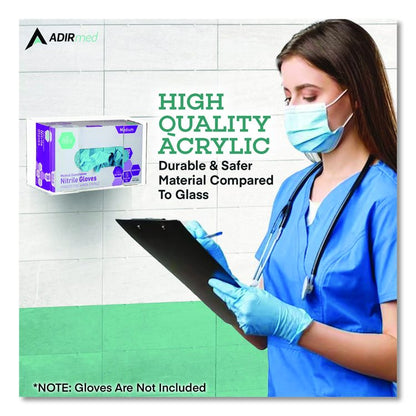 Acrylic Glove Dispenser, Single Box Capacity, 10.2 x 3.5 x 5.3, Clear