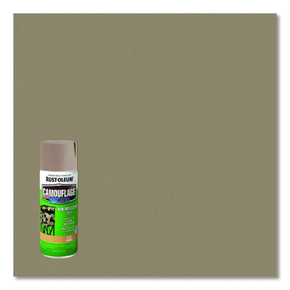 Camouflage Spray Paint, Flat Khaki, 12 oz Aerosol Can
