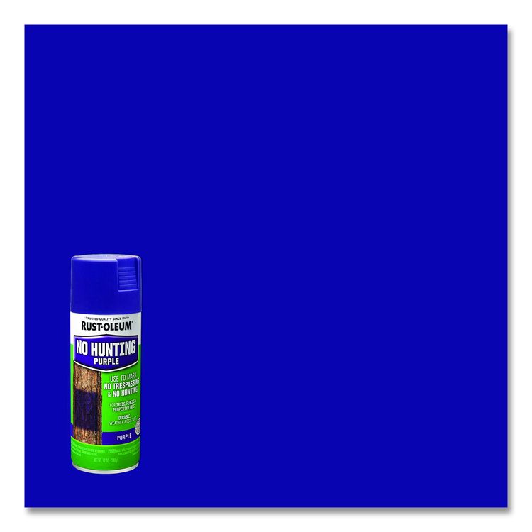 Specialty No Hunting Purple Spray Paint, Flat No Hunting Purple, 12 oz Aerosol Can, 6/Carton