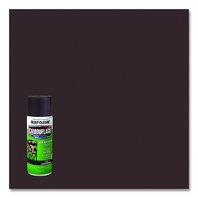 Camouflage Spray Paint, Flat Earth Brown, 12 oz Aerosol Can