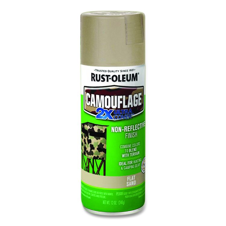 Camouflage Spray Paint, Flat Sand, 12 oz Aerosol Can