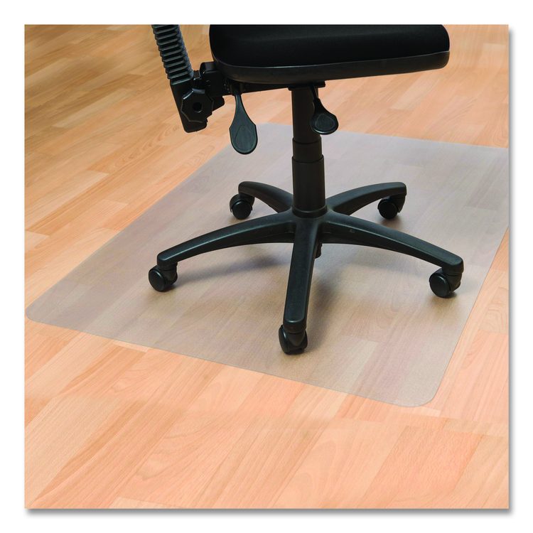 Cleartex Advantagemat Phthalate Free PVC Chair Mat for Hard Floors, Rectangular, 53" x 45", Clear