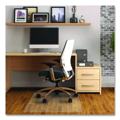 Cleartex Advantagemat Phthalate Free PVC Chair Mat for Hard Floors, Rectangular, 53" x 45", Clear