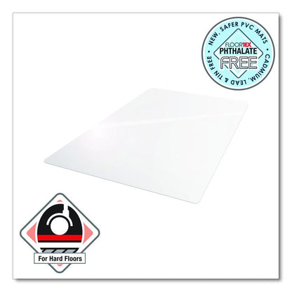 Cleartex Advantagemat Phthalate Free PVC Chair Mat for Hard Floors, Rectangular, 53" x 45", Clear