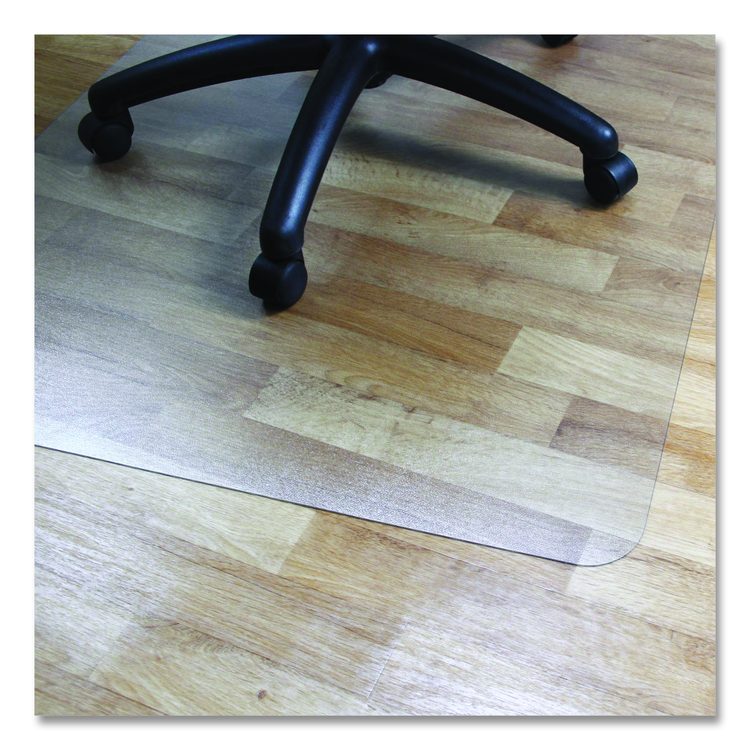 Cleartex Advantagemat Phthalate Free PVC Chair Mat for Hard Floors, Rectangular, 53" x 45", Clear