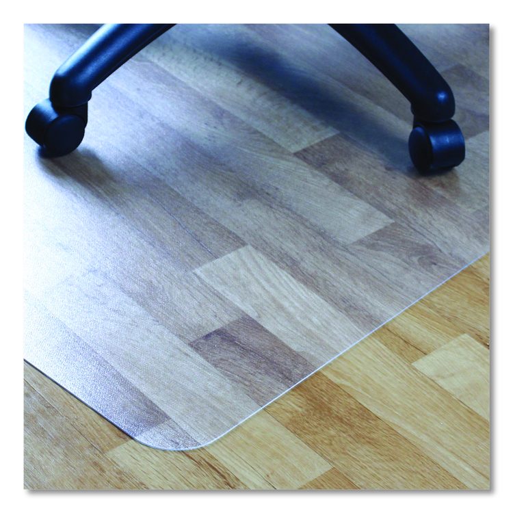 Cleartex Advantagemat Phthalate Free PVC Chair Mat for Hard Floors, Rectangular, 53" x 45", Clear