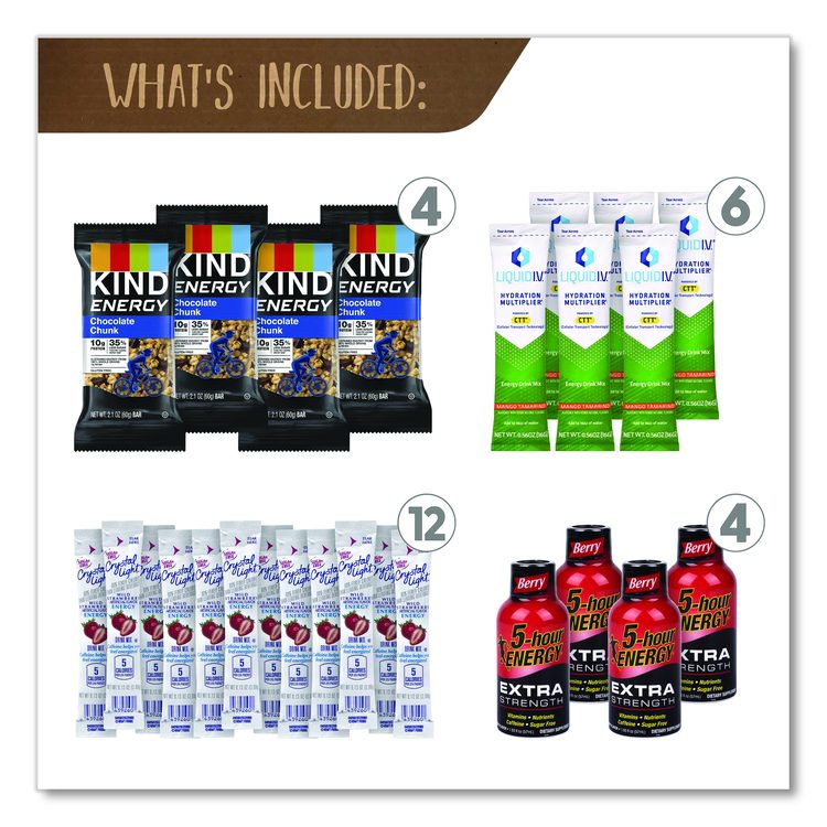 Energy Snack Box, 60 Assorted Snacks/Box
