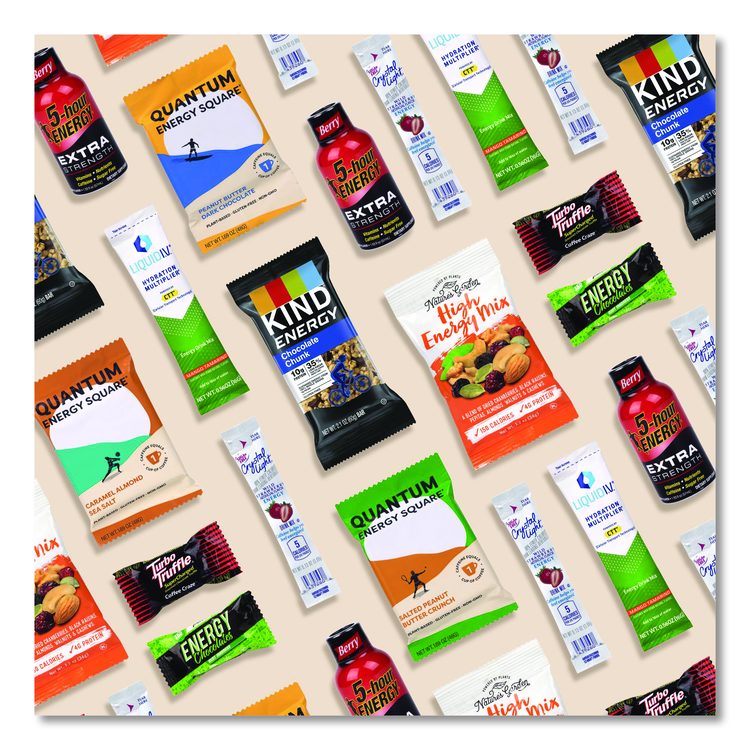 Energy Snack Box, 60 Assorted Snacks/Box