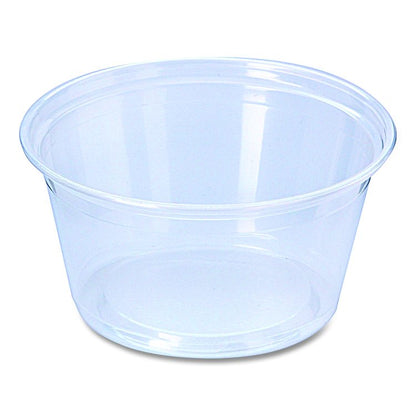 Microwavable Deli Containers, 5 oz, 3.6" Diameter x 1.8" h, Clear, Plastic, 1,000/Carton