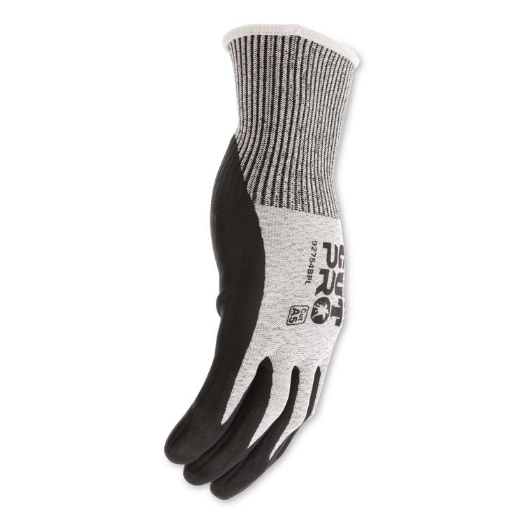 Cut Pro 92754BP Gloves, 10" Long, Medium, Black/Gray, 12 Pairs