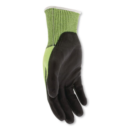 Cut Pro 9277PU Gloves, 10" Long, Large, Black/Lime, 12 Pairs