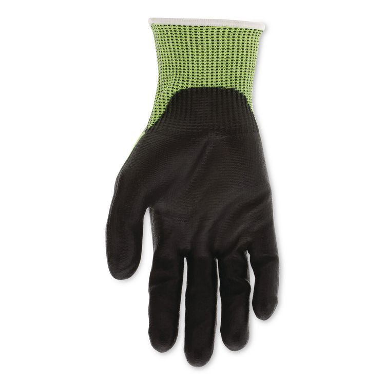 Cut Pro 9277PU Gloves, 10" Long, Large, Black/Lime, 12 Pairs