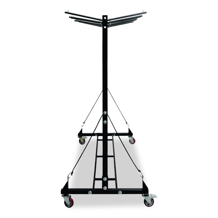 Folding Chair and Table Combo Cart, Metal, 600 lb Capacity, 33.7 x 65 x 67, Black