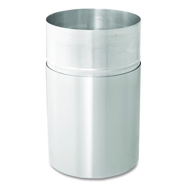 Atrium Aluminum Container with Liner, 35 gal, Aluminum, Satin Aluminum