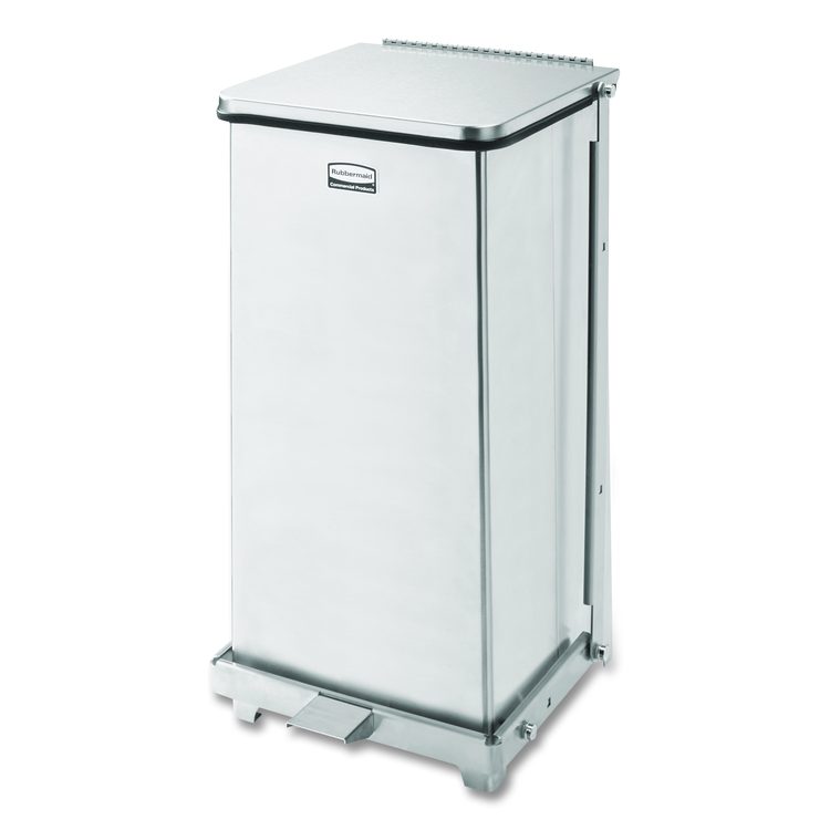 Defenders Heavy-Duty Steel Step Can, 6.5 gal, Stainless Steel
