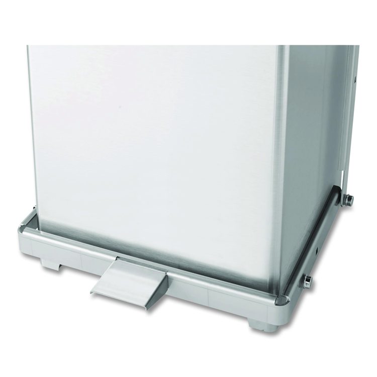 Defenders Heavy-Duty Steel Step Can, 6.5 gal, Stainless Steel