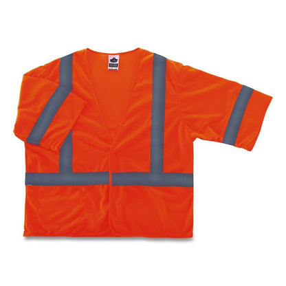 GloWear 8310HL Type R Class 3 Economy Mesh Vest, Polyester, Large to X-Large, Orange