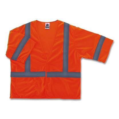 GloWear 8310HL Type R Class 3 Economy Mesh Vest, Polyester, 2X-Large to 3X-Large, Orange
