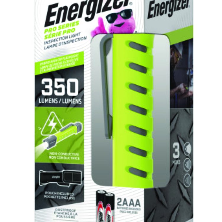 Pro Series Inspection Light, Rechargeable Lithium Ion Battery/2 AAA Batteries (Included), Gray/Green