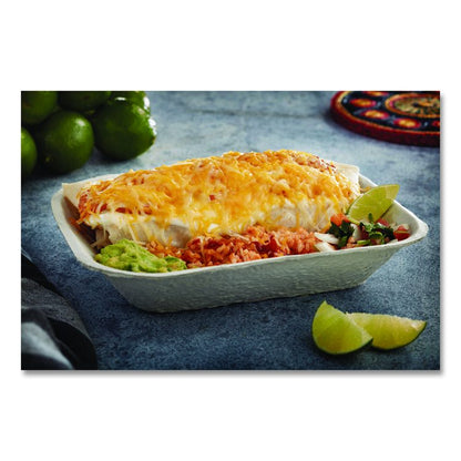 EarthChoice Pulpex Steep Wall Food Tray, 9.1 x 6.9 x 1.75, Natural, Paper, 460/Carton