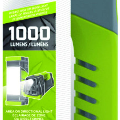 Pro Series Work Light, Rechargeable Lithium Ion Battery/3 AA Batteries (Included), Gray/Green