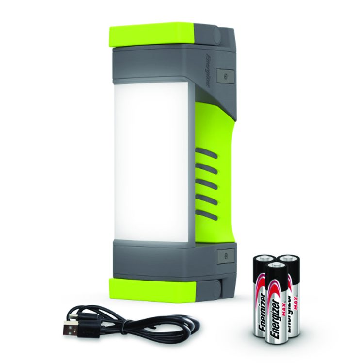 Pro Series Work Light, Rechargeable Lithium Ion Battery/3 AA Batteries (Included), Gray/Green