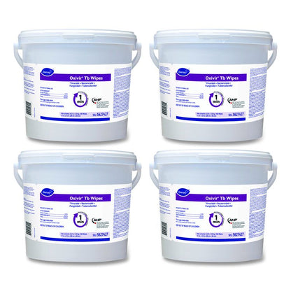 Oxivir TB Disinfectant Wipes, 11 x 12, White, 160/Bucket, 4 Buckets/Carton
