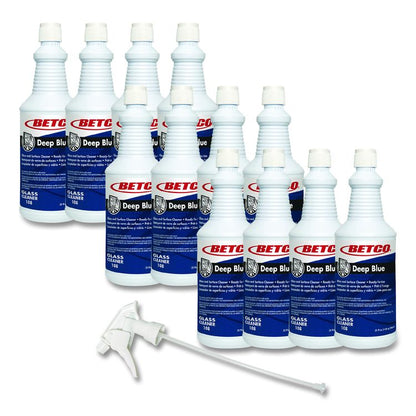 Deep Blue Glass and Surface Cleaner, 32 oz Bottle, 12/Carton