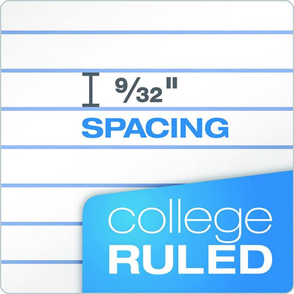 Double Docket Ruled Pads with Extra Sturdy Back, Medium/College Rule, (100) White 8.5 x 11 Sheets