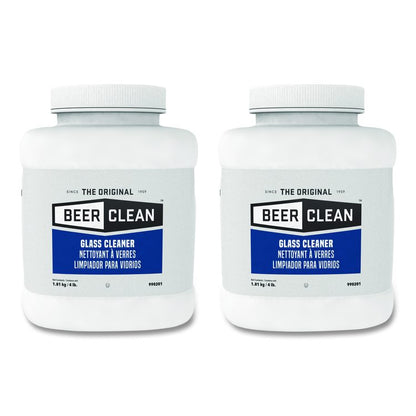 Beer Clean Glass Cleaner, Powder, 4 lb Bucket, 2/Carton