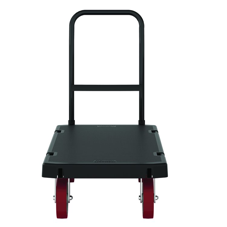 Resin Platform Truck, 1,600 lb Capacity, 24.25 x 52.25 x 41, Black