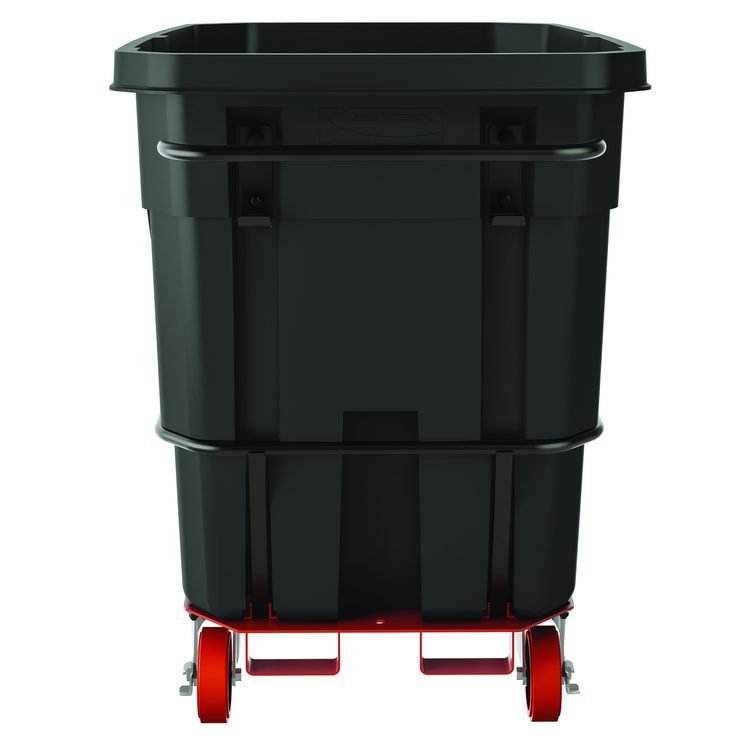 1 cu yd Heavy Duty Tilt Truck, Forkliftable Frame, 2,200 lb Capacity, Black/Red