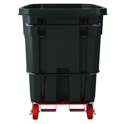 1 cu yd Heavy Duty Tilt Truck, Forkliftable Frame, 2,200 lb Capacity, Black/Red