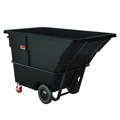 2 cu yd Heavy Duty Tilt Truck, Forkliftable Frame, 2,300 lb Capacity, Black/Red