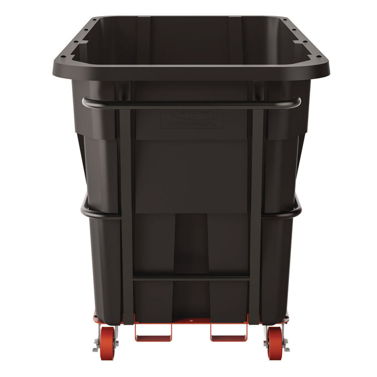 1.5 cu yd Standard Duty Tilt Truck, Forkliftable Frame, 1,300 lb Capacity, Black/Red