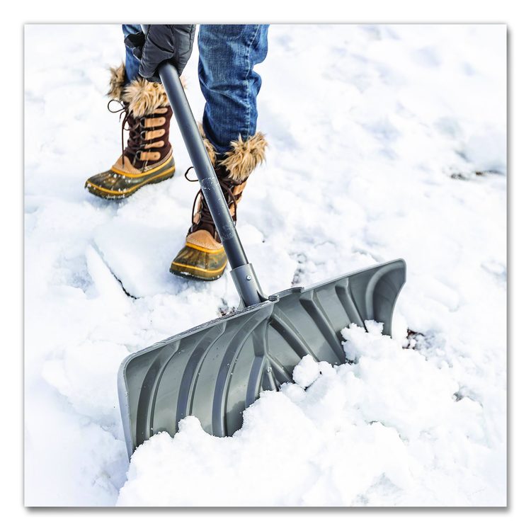 Steel Core Snow Pusher with Wear Strip, 24" Width, 57.55" Length, 6/Carton