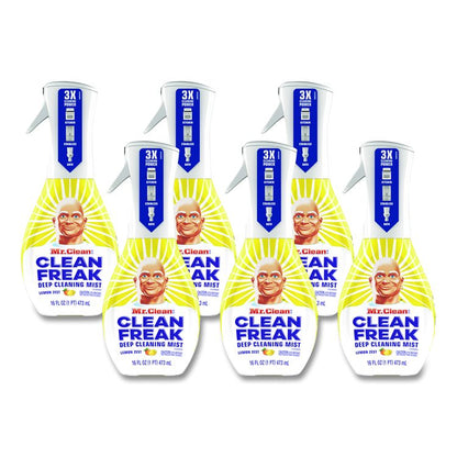 Clean Freak Deep Cleaning Mist Multi-Surface Spray, Lemon Scent, 16 oz Spray Bottle, 6/Carton