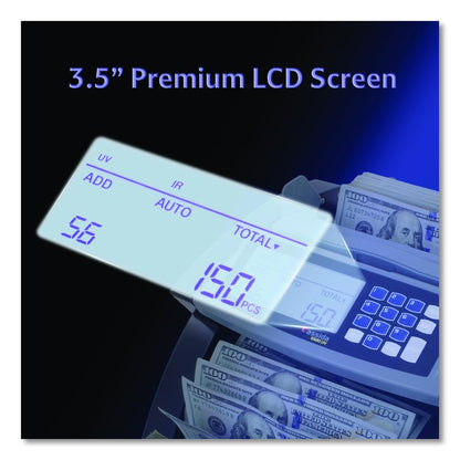 5520UV/MG Cash Counter, 1,300 bills/min, 9.7" x 11.5" x 7.5", Gray