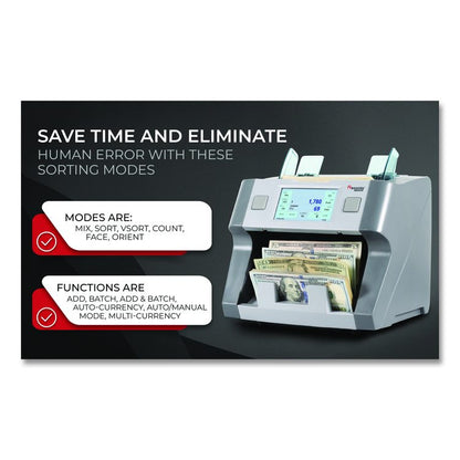 8800R Single Pocket Discriminator, 1,200 bills/min, 9.5" x 11" x 10.4", Gray