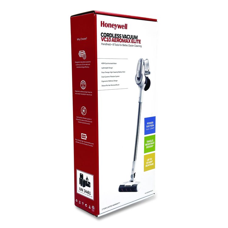 Aeromax Elite VC10 Cordless Vacuum, 8.7" Cleaning Path, White