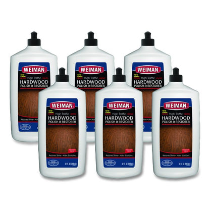 High Traffic Hardwood Polish and Restorer, Slight Acrylic Scent,  32 oz Squeeze Bottle, 6/Carton