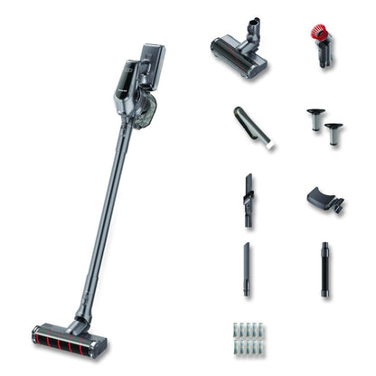Aeromax Pro VC16 Cordless Vacuum, 8.5" Cleaning Path, Dark Silver