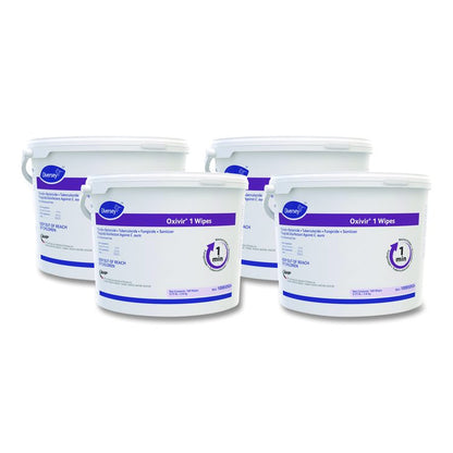 Oxivir 1 Wipes, 1-Ply, 11 x 12, 160/Canister, 4 Canisters/Carton