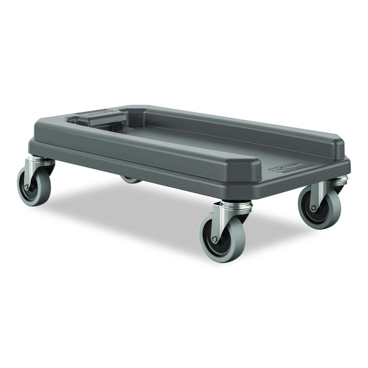 23 Gallon Resin Slim Trash Can Dolly, 11.88" x 20.78" x 6.18", Gray