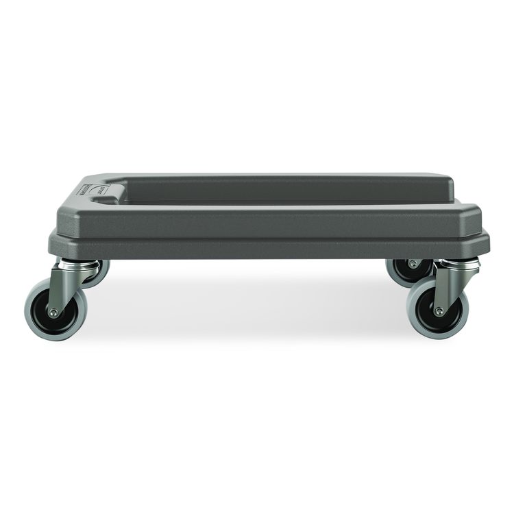 23 Gallon Resin Slim Trash Can Dolly, 11.88" x 20.78" x 6.18", Gray
