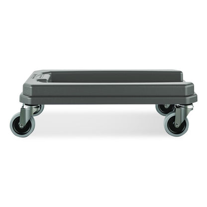 23 Gallon Resin Slim Trash Can Dolly, 11.88" x 20.78" x 6.18", Gray
