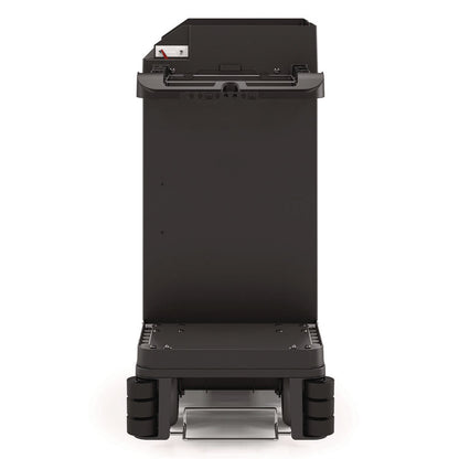Partially Assembled Premium Housekeeping Cart, Plastic, 1 Shelf, 24 x 62.13 x 49.75, Black