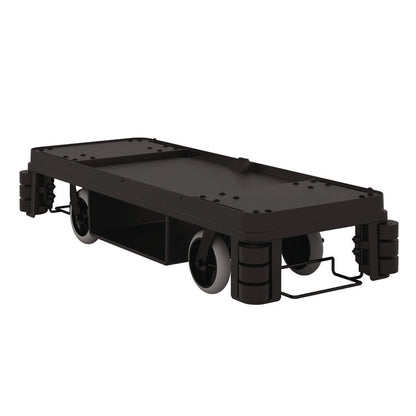 Partially Assembled Premium Housekeeping Cart, Plastic, 1 Shelf, 24 x 62.13 x 49.75, Black