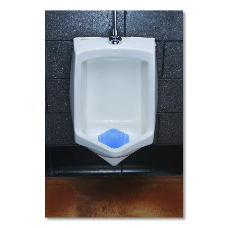 Wave 3D Urinal Deodorizer, Cotton Blossom Scent, Blue, 10/Box