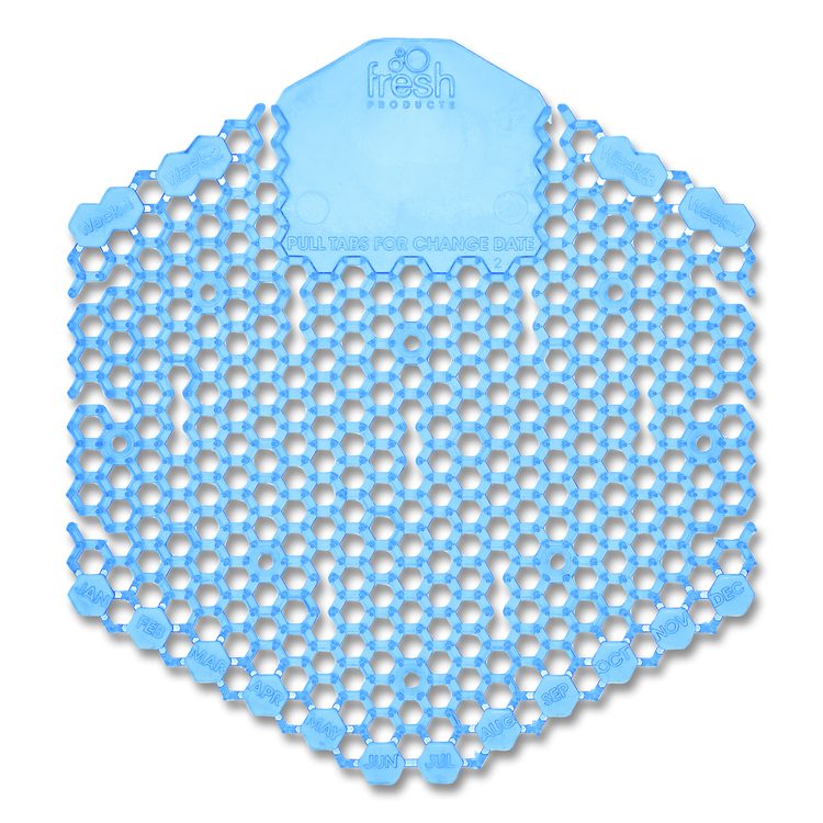 Wave 3D Urinal Deodorizer, Cotton Blossom Scent, Blue, 10/Box